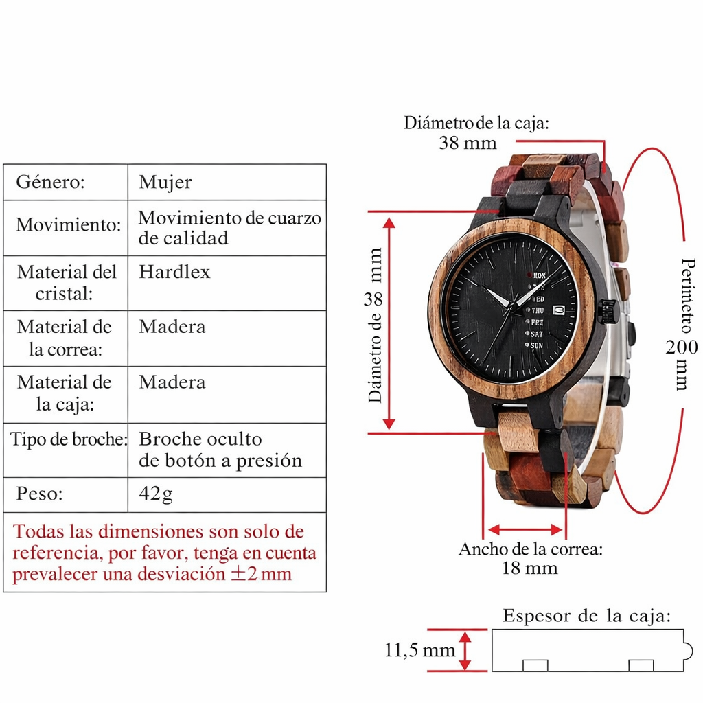 Reloj de Madera Personalizado para Parejas