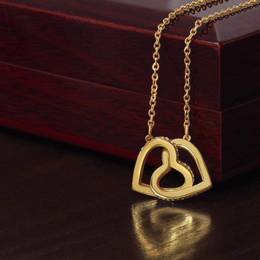 Interlocking Hearts Necklace - Forever Family Bond