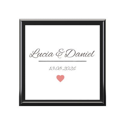 Ramleta Personalized Keepsake Box: Your Names & Special Date Engraved