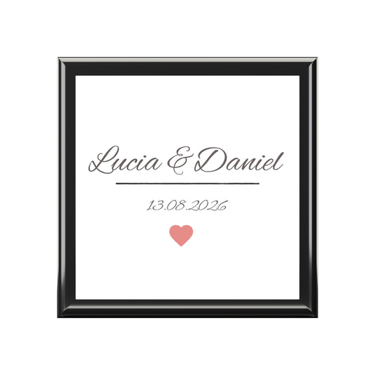 Ramleta Personalized Keepsake Box: Your Names & Special Date Engraved