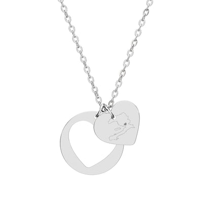 Héritage" Custom Heart Map Necklace
