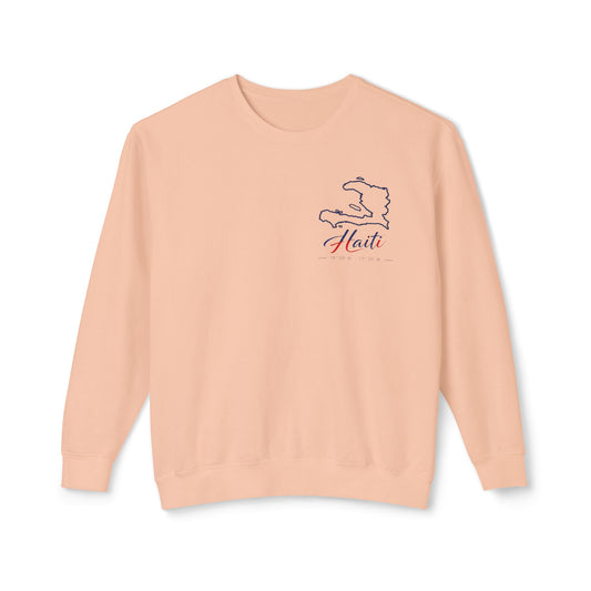 Haiti Heritage Crewneck — "Piti Piti Zwazo Fè Nich Li" Citadel Edition