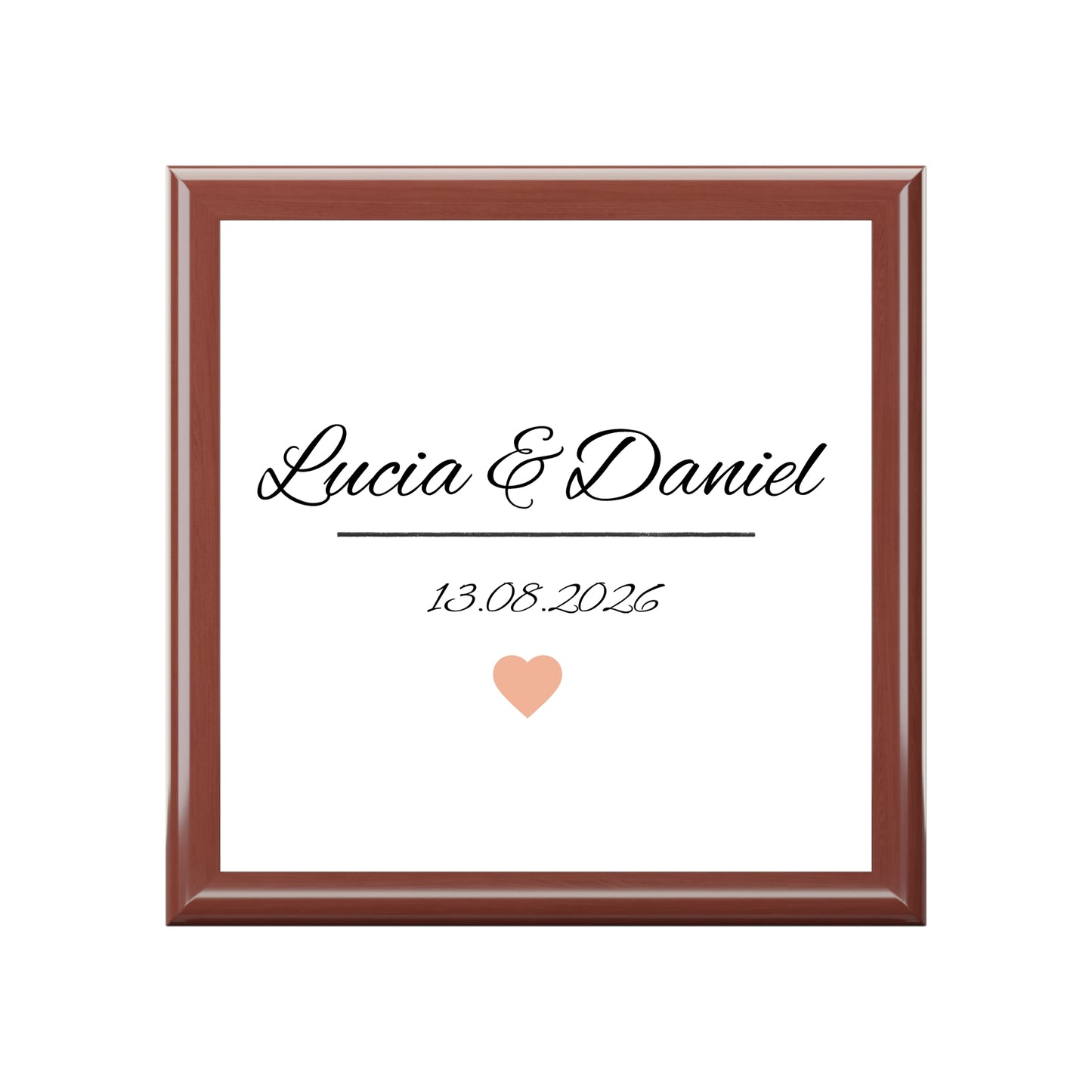 Ramleta Personalized Keepsake Box: Your Names & Special Date Engraved