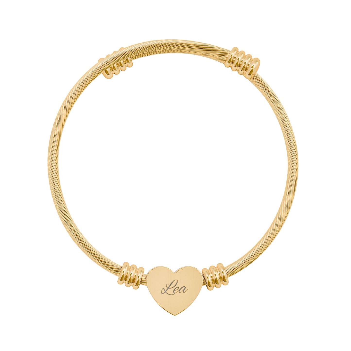 Ramleta Personalized Heart Name Bracelet - Custom Engraved Jewelry Gift