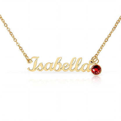 Personalized Birthstone Name Necklace – Family Edition