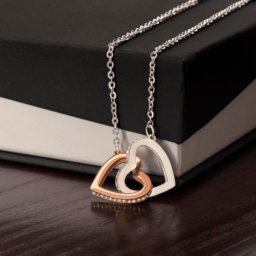 Interlocking Hearts Necklace - Forever Family Bond