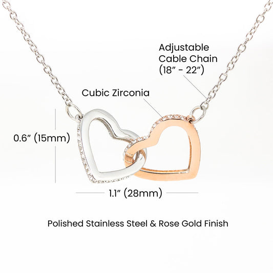 Interlocking Hearts Necklace - Forever Family Bond
