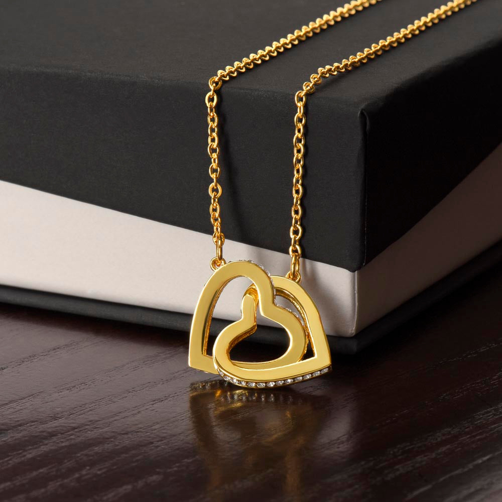 Interlocking Hearts Necklace - Forever Family Bond