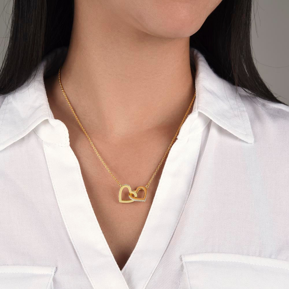 Interlocking Hearts Necklace - Forever Family Bond