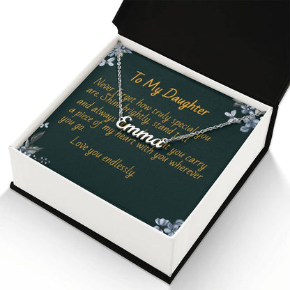 To My Daughter - Eternal Love Necklace with Custom Message Card