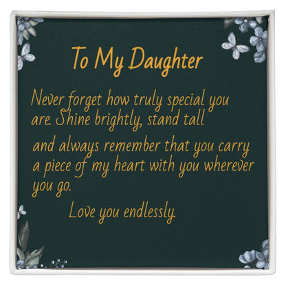 To My Daughter - Eternal Love Necklace with Custom Message Card