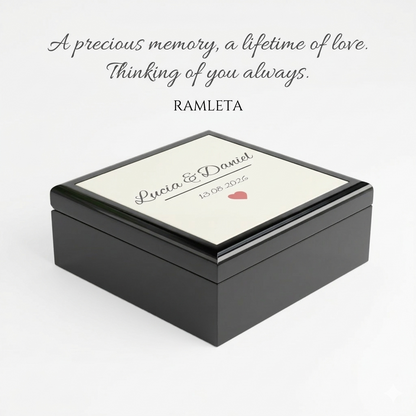 Ramleta Personalized Keepsake Box: Your Names & Special Date Engraved