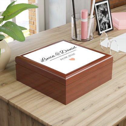 Ramleta Personalized Keepsake Box: Your Names & Special Date Engraved
