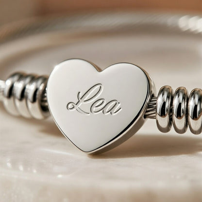 Ramleta Personalized Heart Name Bracelet - Custom Engraved Jewelry Gift