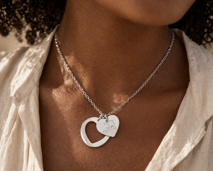 Héritage" Custom Heart Map Necklace