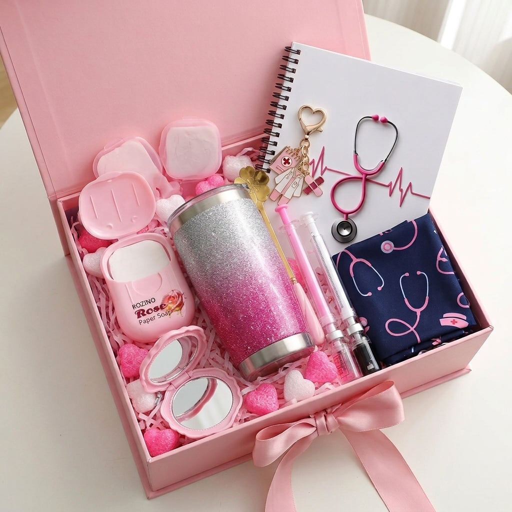 Personalized Nurse Gift Box Set –  Stainless Steel Tumbler & Shift Essentials Kit